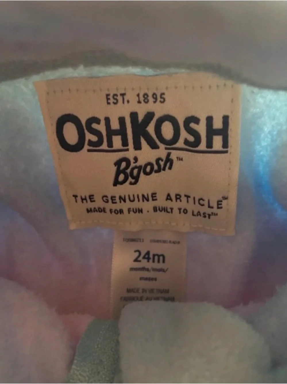OshKosh B'gosh Pastel Ombre Quarter-Zip Pullover - Blue Pink Tan